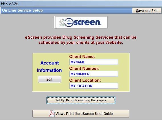 I. Setting up credentials fr using the escreen mdule 1. T activate yur escreen mdule, yu must be licensed fr eclientlink Advanced Feature Set #7. 2.