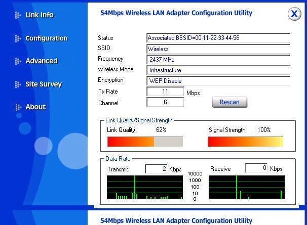 Chapter 3 Configuration Utility The Configuration Utility is a powerful application that helps you to configure the WL-3560 and monitor the status of the communication process.