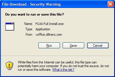 6. In the File Download Security Warning box, click Save. 7.