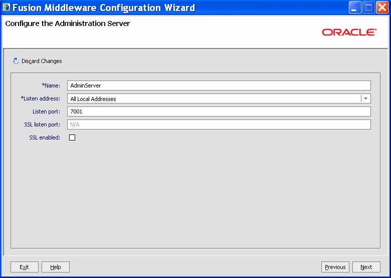 Configure Administration Server 4.17 Configure Administration Server The Administration Server is the central point from which you manage your domain.