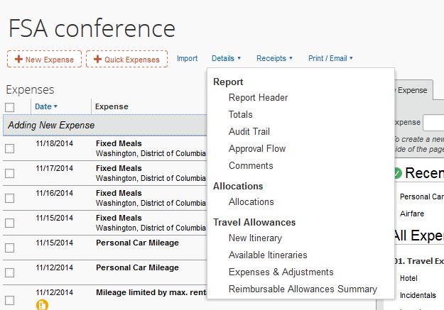 16. Allocating Expenses to different FOAPs All expenses will automatically be allocated to the FOAP that is on the header of your report.