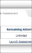 assessment and the number of times the user is allowed to take the assessment again.