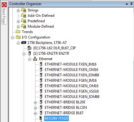 Input, Output and Configuration Data Tags The new device, after being