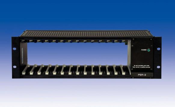 SR20/2 Subrack Equipment Rack SR20/2 - Equipment Rack 19 EIA Subrack Frame Rear Power Bus to all plug-in cards Blank panels available for 1, 2, and 4 slots 100W DC Power Supply included The SR20/2,