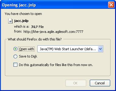 Chapter 5 Web Start Web Start for Java Client Installation 1. To start the Java Client installation via the web start, enter the following into the address bar: e.g.: http://example.