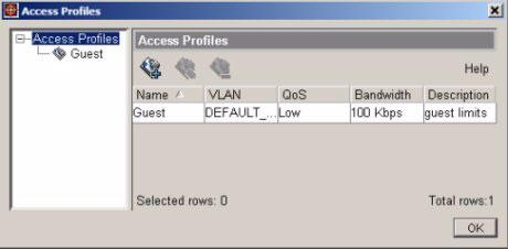 Using Identity Driven Manager Configuring Access Profiles Configuring Access Profiles IDM uses an Access Profile to set the VLAN, QoS, and Bandwidth (rate-limits) that are applied to the user when