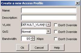 Using Identity Driven Manager Configuring Access Profiles Creating a New Access Profile 1. Click the "Show Access Profiles" icon on the Global toolbar to display the Access Profiles window. 2.