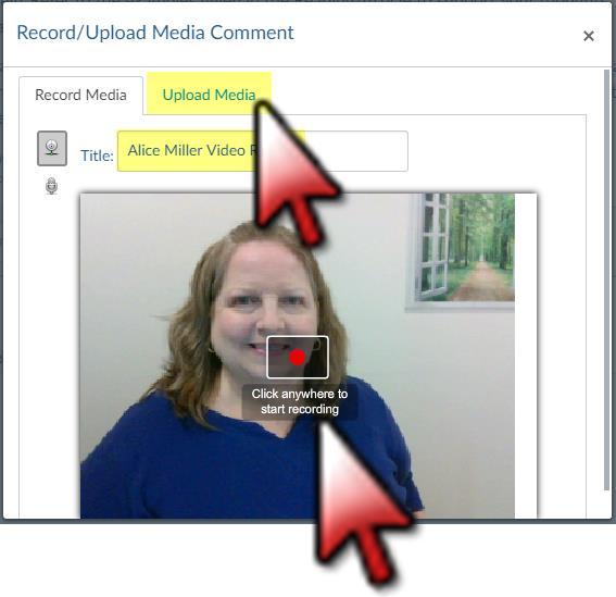 When recording you will see a timer in the left corner of your image and audio