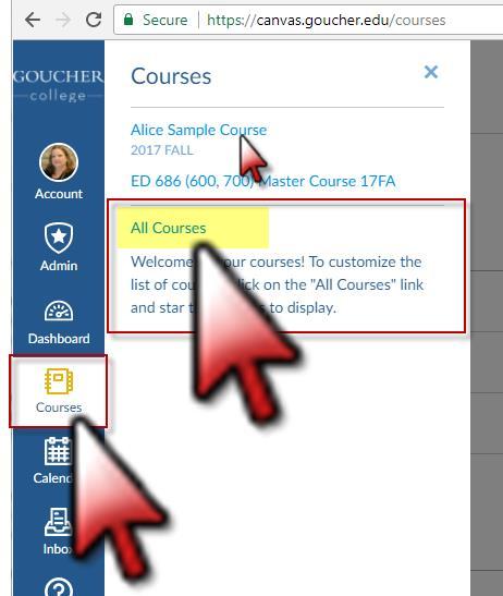Manage the Number of Courses Listed on the Dashboard and under Courses: The dashboard area can look crowded for some users.