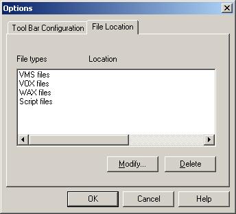 location of the files. By default, the location is the same as where the VMS.EXE program is stored. 6.2.10.
