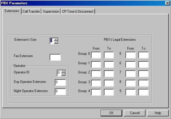 VMS Programming 6.4.1.1. Extensions Figure 6-25: PBX Parameters Window Extensions Tab Extension s Size The PBX extension size needs to be defined.