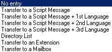 VMS Programming Script Number In the box you define the Script number, which has to be edited. EOM = End of Message this is operation what will be done at the end of the message.