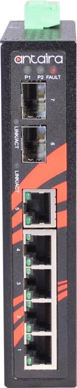 LNX-0702G-SFP Series 7-Port Industrial Gigabit Unmanaged Ethernet