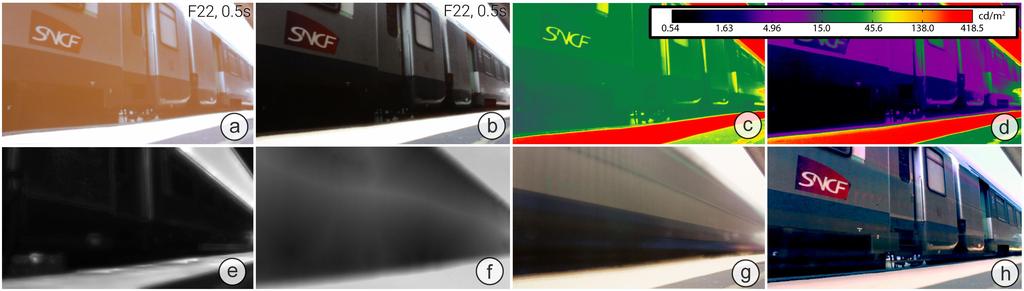 CHAPTER 5 PROJECTIBLES: OPTIMIZING SURFACE COLOR FOR PROJECTION Figure 5.1: Results for a looped video sequence of a train passing by a station (see Figure 5.2a for source video).