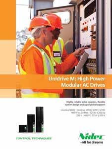 9A 9E E E 9 x x 9 x x 9 x x 9 9 x x For information on our high power Unidrive M modules (9 kw -.8 MW) refer to the Unidrive M high power brochure - available online.