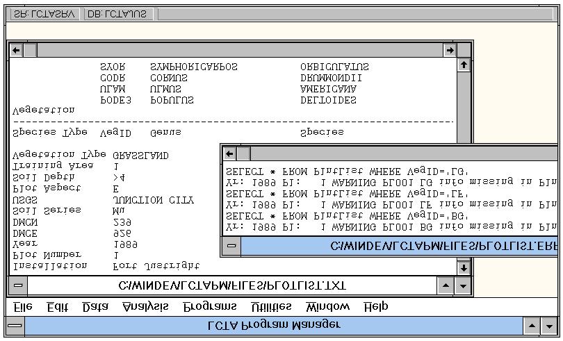 USACERL ADP 95/24 105 VertID D I vertibrate code Column Use: C Connector Column values used to properly join information from multiple tables D Data Column values used as data in summary I Identifier
