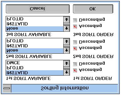 Select the column to control the sort order and whether the column should be sorted in ascending or descending order. Only the order of rows are sorted. The cells in a row will always remain together.