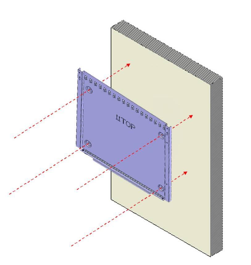 3 4 1 2 4 1. mounting position (wall or framework) 2. mounting plate 3.