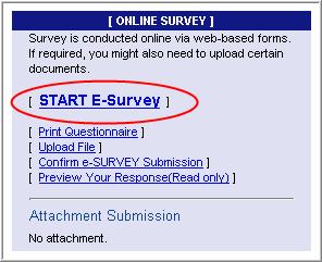 How to Start an Online Survey BNM e-survey System User Manual for AML/CFT COMPLIANCE REPORT To