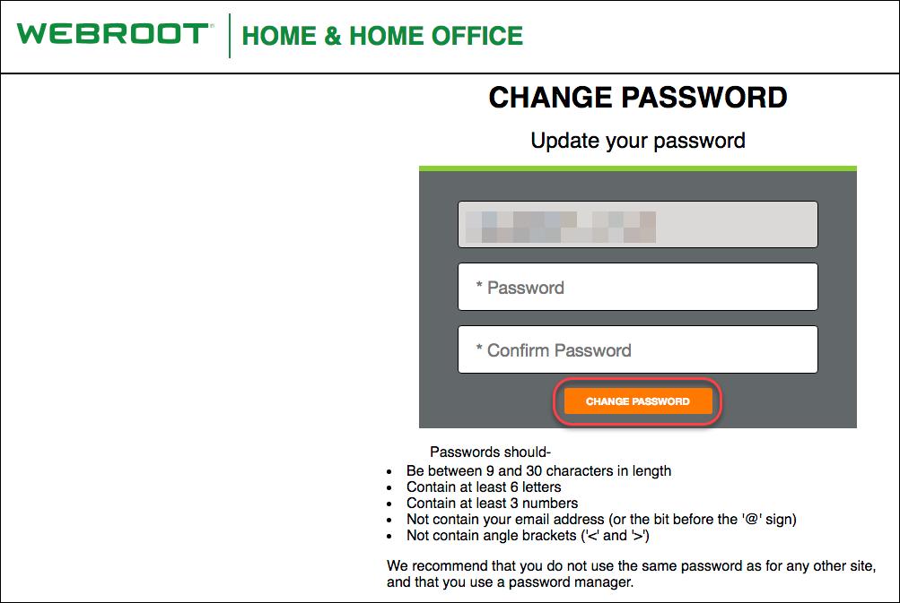 WiFi Security User Guide 6. Click the Change Password button.