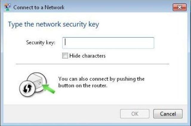 11 ENGLISH 4. Select the network you want to connect to and click Connect. 5. If correct, Windows will now ask you to fill out your wireless security key.
