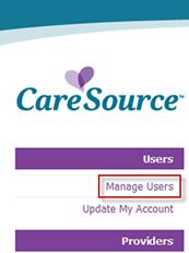 MYCARE OHIO PROVIDER PORTAL MANAGE USERS In this section, the Admin