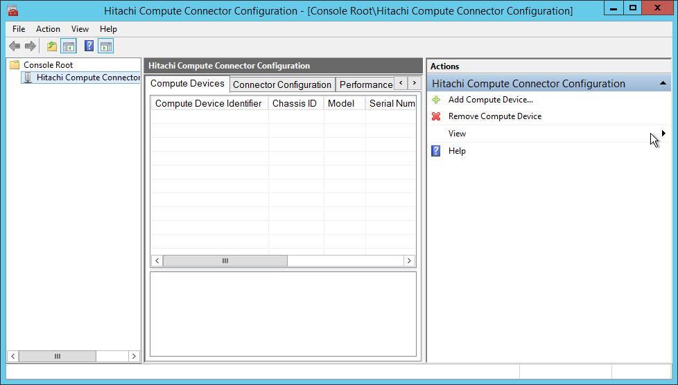 Discovering a Compute Device 1. From the Start > All Programs, select Hitachi > Hitachi Compute Management Pack for SCOM > Hitachi Compute Connector Configuration.