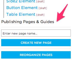 Once you are ready to go live with your guide, click on the publish guide toggle just like you did the page toggle above.