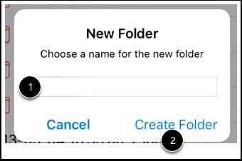 Create Folder To create a new folder, type the