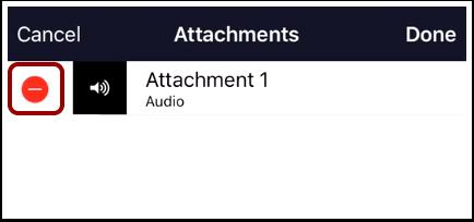 If you want to remove any of the existing attachments, tap the Edit