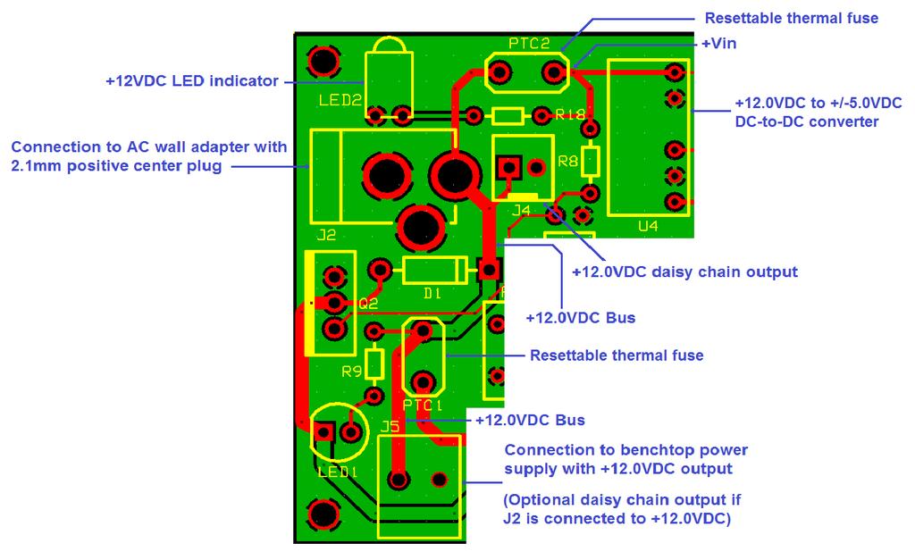 Sample User s Manual page with detailed description and illustration of power distribution: Temperature Sensor/Fan Control Board DC Power Distribution: Figure 3 shows the +12.