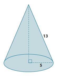 Problem Set Sample Solutions Students use the Pythagorean Theorem to solve mathematical problems in three dimensions. 1. What is the lateral length of the cone shown below?
