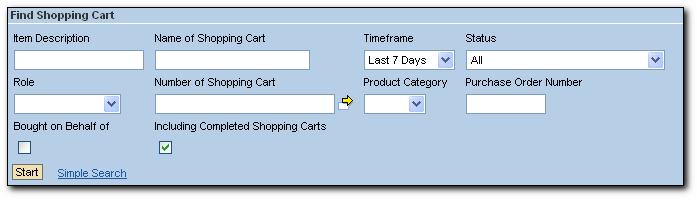 Use the expand icon to reveal the items in the shopping cart once it has been located.
