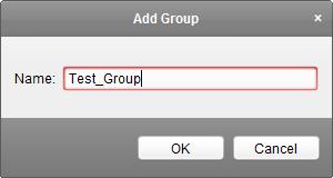 3.2.1 Access Control Group Management Adding Group Before you can manage the doors, you need to create groups first. 1. Click button on the left to pop up the Add Group dialog. 2.
