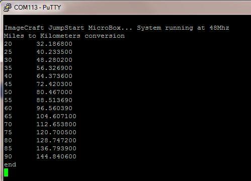 Floating Point Data Type The miles to kilometers conversion program prints the converted values as whole integers, even though the conversion factor 1.60934 is a floating point number.
