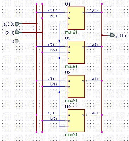 Quad 2-to-1 Multiplexer 25 Example 6 Quad 2-to-1 Multiplexer In this example we will show how to design a quad 2-to-1 multiplexer. In Section 6.