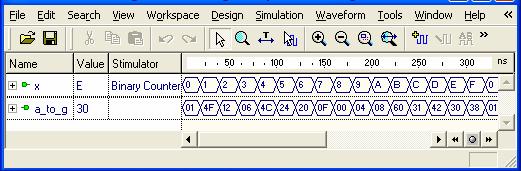 44 Example 9 You can write the Karnaugh maps for the other six segments and then write the Verilog program for the 7-segment decoder shown in Listing 9.1. A simulation of this program is shown in Fig.