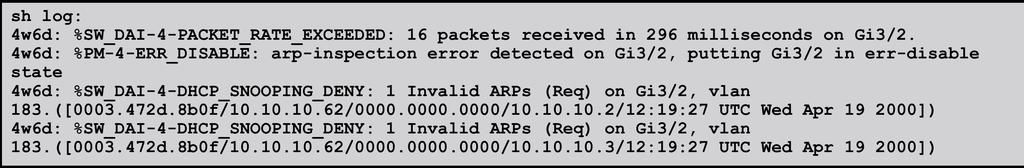 Uses information from DHCP snooping binding table Configured per VLAN and all ports are by default untrusted Looks at the MacAddress and IpAddress fields to see if the ARP from the interface is in