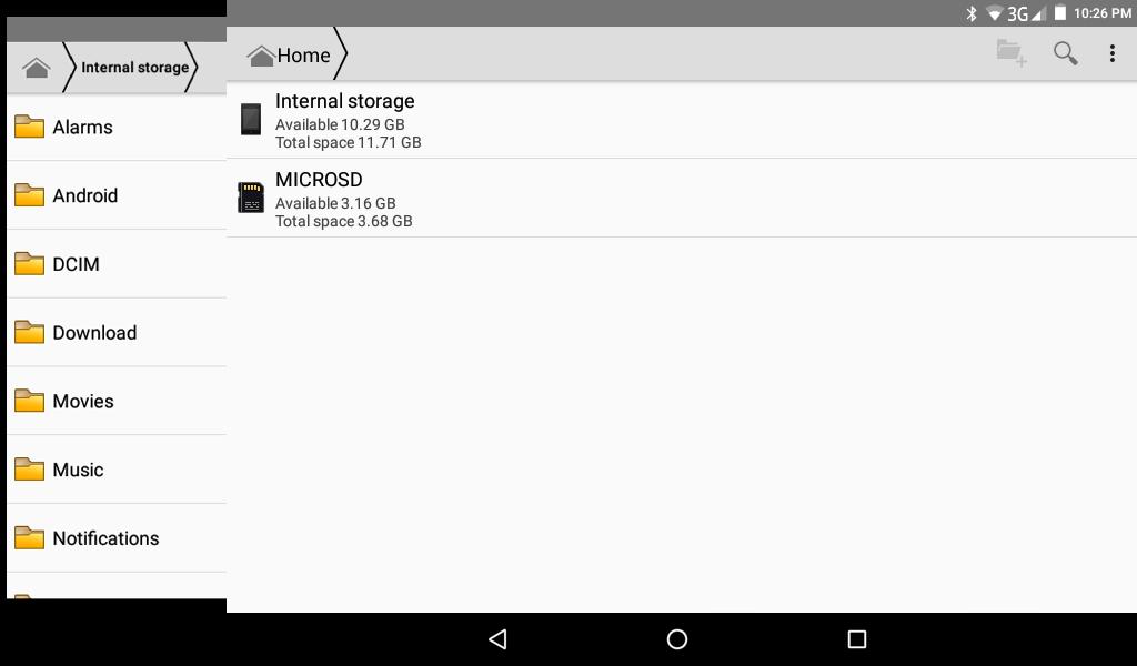 l File Manager/Explorer Tap on File Manager icon to