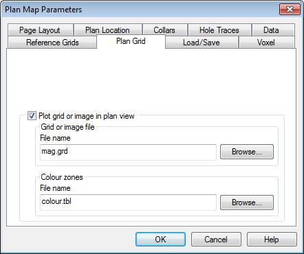 2. Fill in the information across the various tabs of this dialog. For more information on the Plan Map Parameters dialog boxes, click the Help button on the individual tabs. 3.