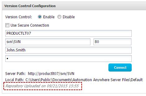 Automation Anywhere Enterprise 87 Installation Guide The total files on SVN will be same as the Repository Manager.