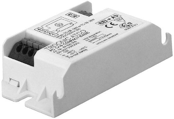 T5 TC-DEL TC-SEL TC-TEL TC-DD PC BASIC, 4 28 W Electronic ballast for system output < 25 W Product description CELMA Energy Efficiency Index A2 / A3 Nominal life time up to 50,000 h (at ta 50 C with