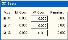 diagram above, for example when system simulating, the title bar show the typeface of simulating mode, at the same time right side in title bar shows the advance implementation time(according to the