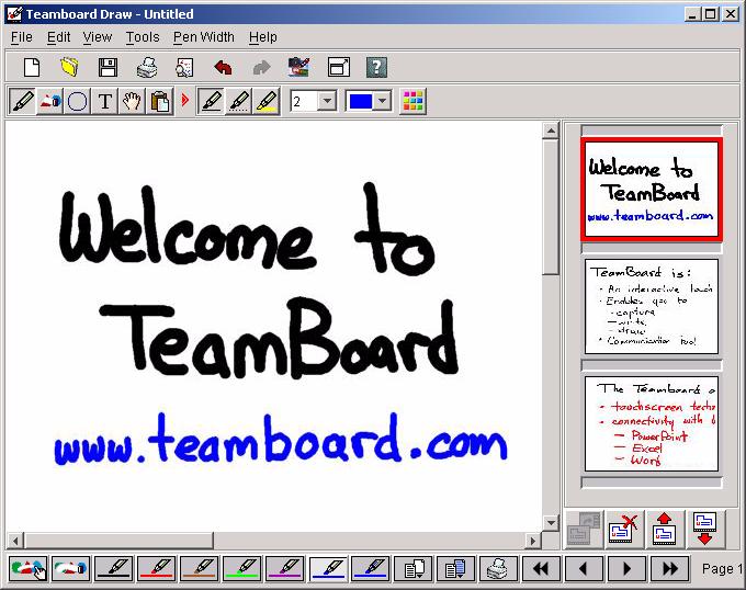 Presenting, Training and Communicating with TeamBoard 31 TeamBoard Draw has a wide range of features to enhance your TeamBoard presentations.