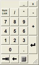 69 Using the Number Keypad As an alternative to the Standard view of the Virtual
