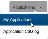 22. Click the Applications tab and select My Applications from the dropdown list. 23.