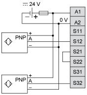 Proximity Sensors Wiring Without Short Circuit Detection