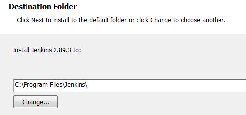 In Windows Explorer, navigate to C:\Software\jenkins-2.89.3-Windows 3. Double-click on 'jenkins.msi'.
