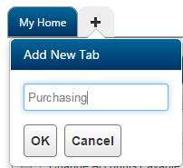 Add a tab by clicking on the + sign