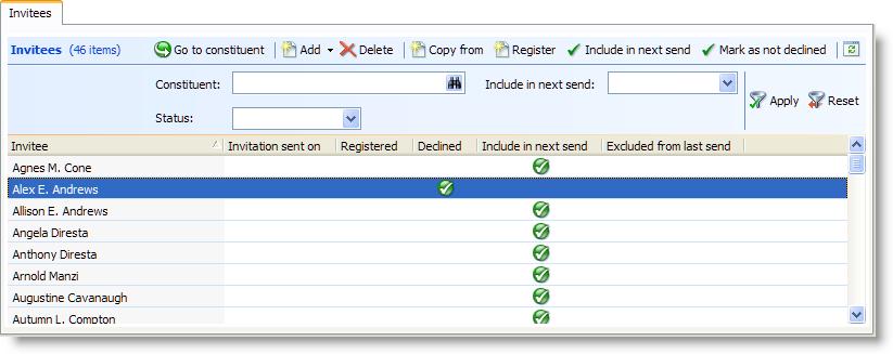 8. CHAPTER 1 On the invitee list, on the Invitees tab, you can now view any invitees who were excluded from an invitation process, such as due to default householding or exclusion options.